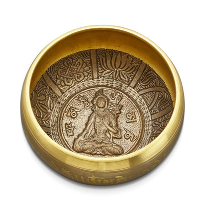 Gold Sacred Mantra Bowls | 5.5 Inches | Verified Sustainable by Brown Living™