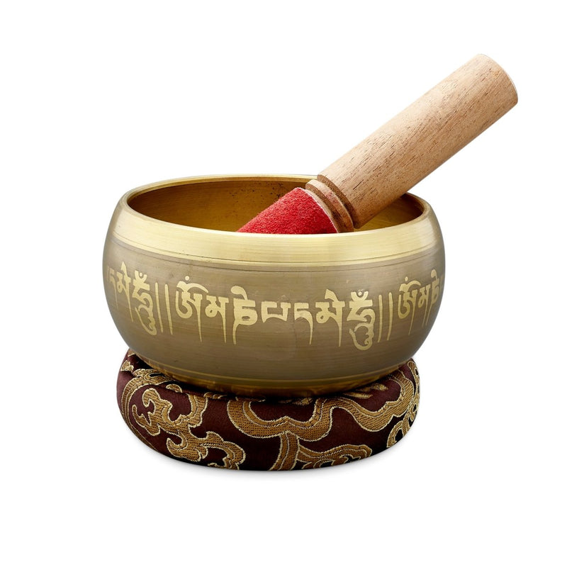 Buy Gold Sacred Mantra Bowls | 5.5 Inches | Shop Verified Sustainable Products on Brown Living