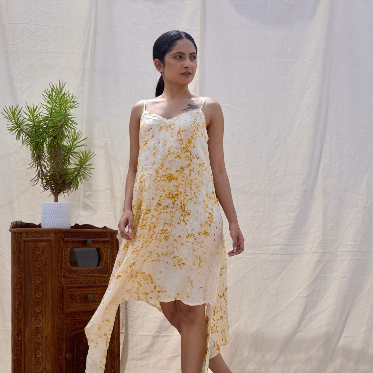 Golden Glory | Asymmetric Dress | Verified Sustainable by Brown Living™