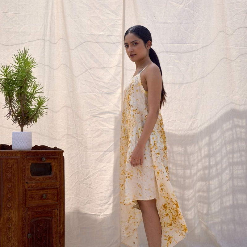 Buy Golden Glory | Asymmetric Dress | Shop Verified Sustainable Products on Brown Living