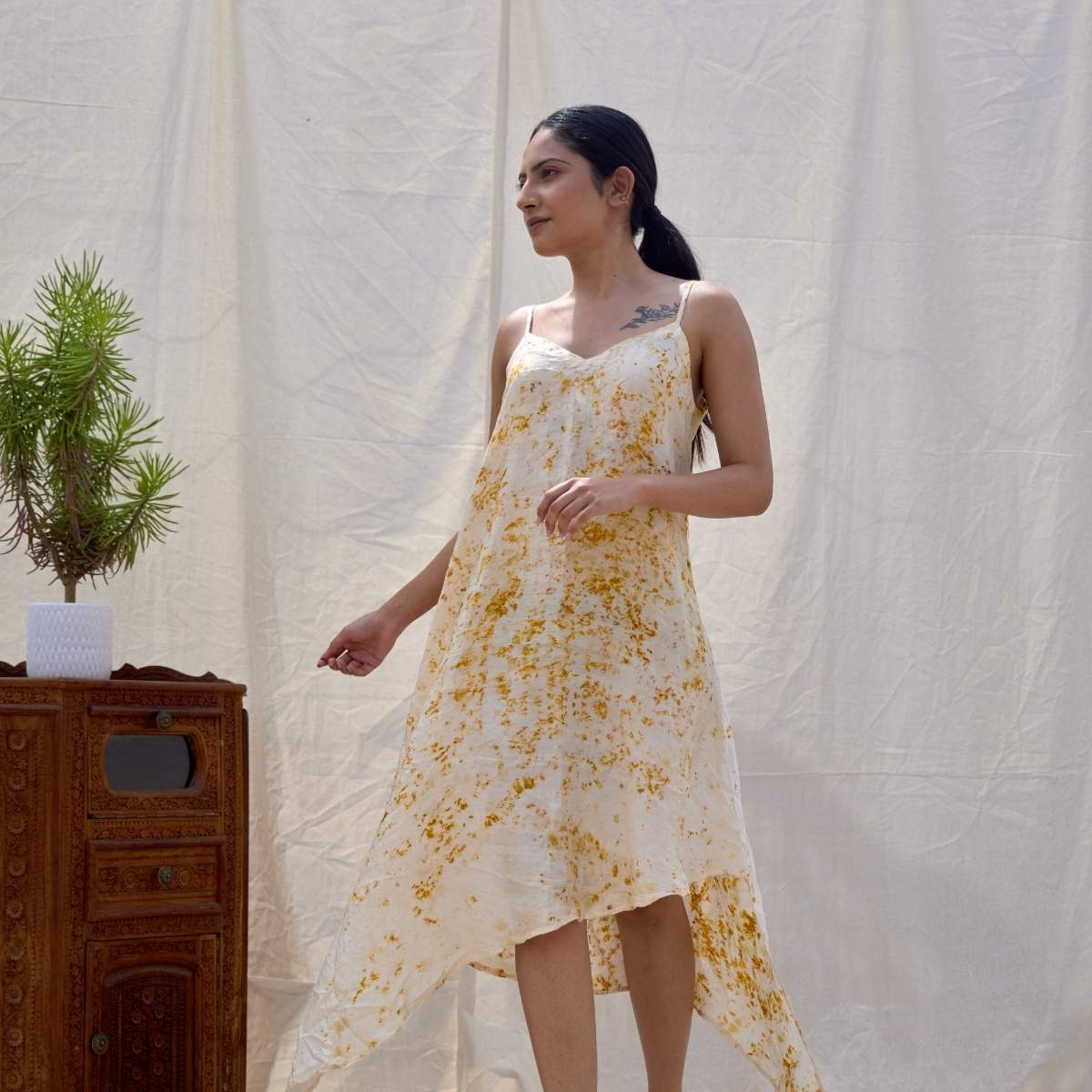 Golden Glory | Asymmetric Dress | Verified Sustainable by Brown Living™