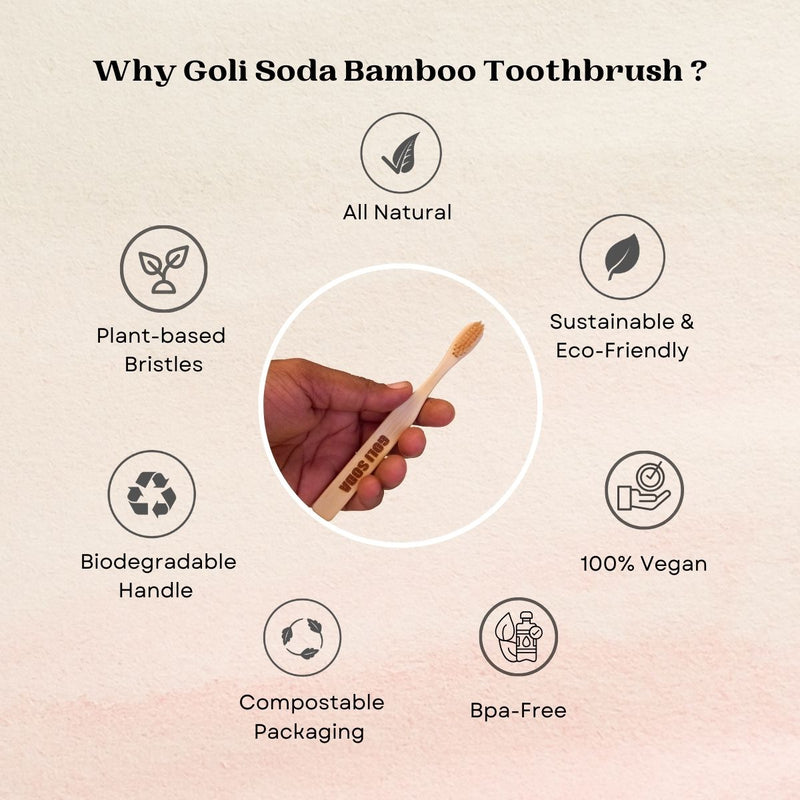 Buy Goli Soda Bamboo Toothbrush For Kids (Pack Of 1) | Shop Verified Sustainable Tooth Brush on Brown Living™