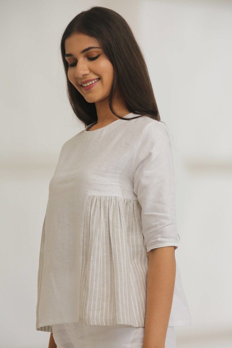 Buy Grab The Gathers Striped Hemp Top | Shop Verified Sustainable Products on Brown Living