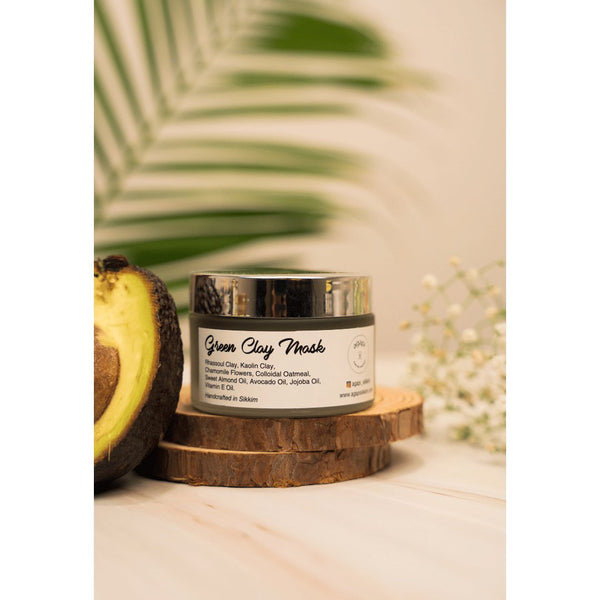 Buy Green Clay Natural Skincare Mask- 55g | Shop Verified Sustainable Products on Brown Living