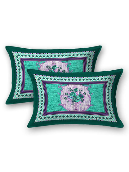 Interiors Hand Block Printed Cotton Queen Size Bedding Set | Verified Sustainable by Brown Living™