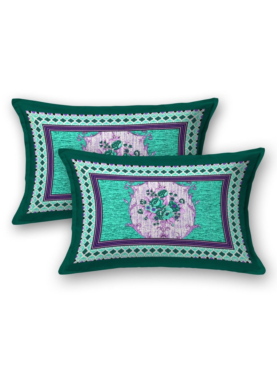 Interiors Hand Block Printed Cotton Queen Size Bedding Set | Verified Sustainable by Brown Living™