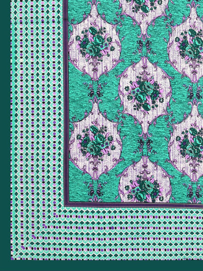 Interiors Hand Block Printed Cotton Queen Size Bedding Set | Verified Sustainable by Brown Living™