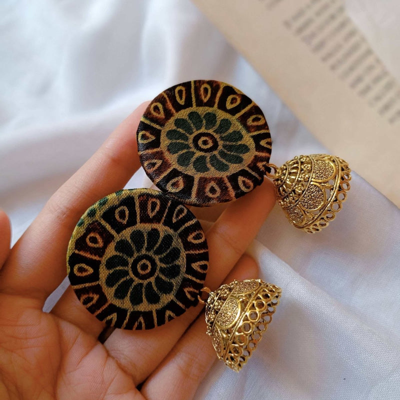 Buy Green Printed Earrings | Shop Verified Sustainable Products on Brown Living