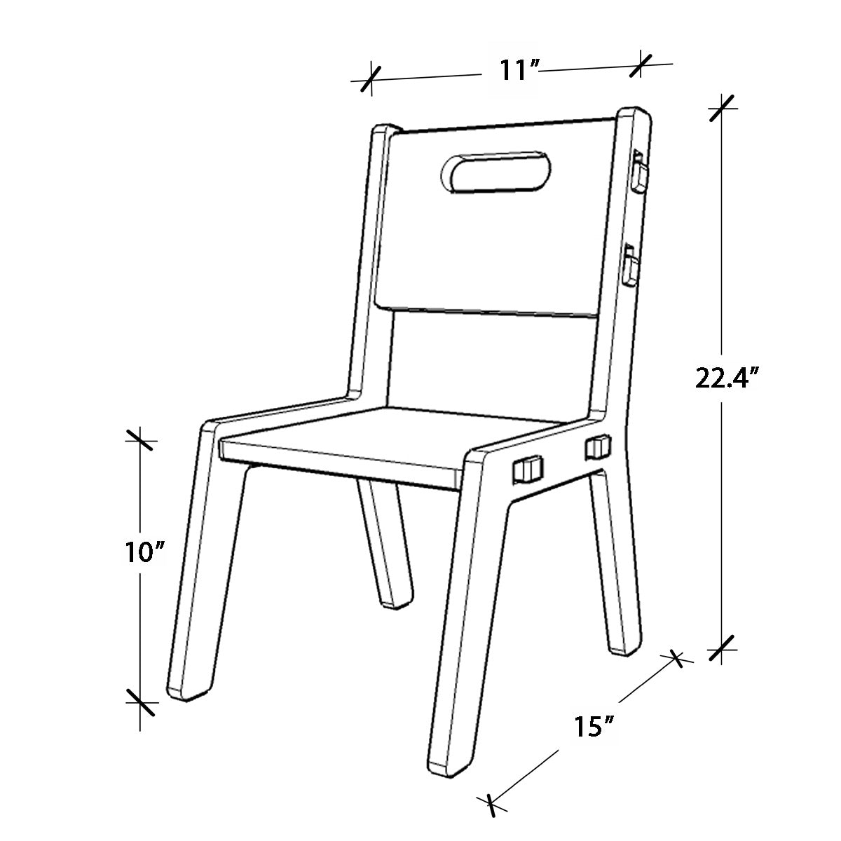 Grey Guava Childrens Wooden Chair | Verified Sustainable by Brown Living™