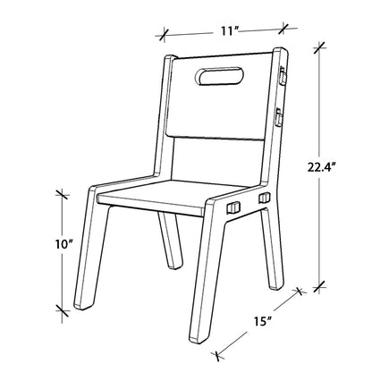 Grey Guava Childrens Wooden Chair | Verified Sustainable by Brown Living™