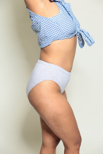 Grey Melange Bio - washed Organic Cotton Bikini | Verified Sustainable by Brown Living™