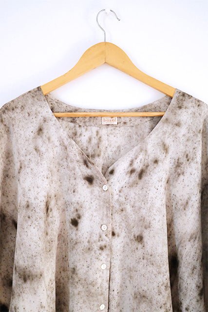 Buy Grey Phuhaar Kaftan Shirt | Shop Verified Sustainable Womens Shirt on Brown Living™