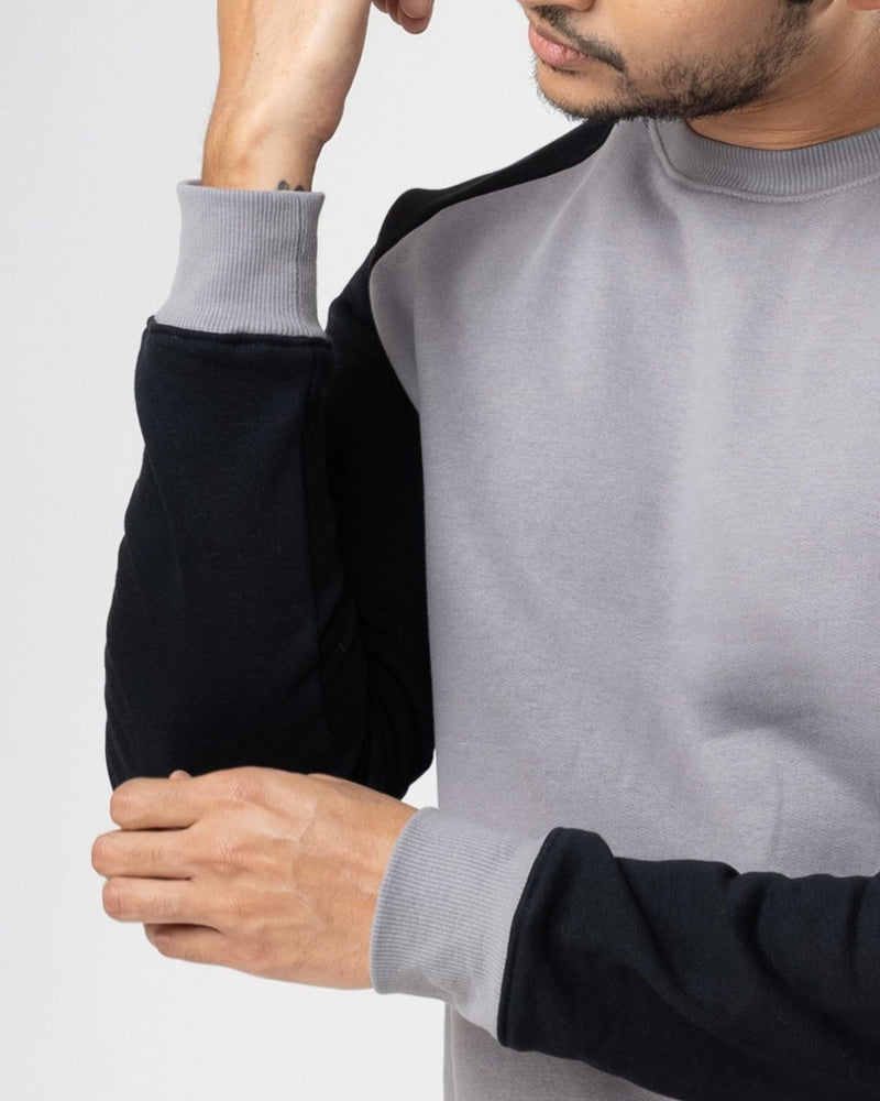 Buy Grey Raglan Cotton Sweatshirt | Shop Verified Sustainable Mens Sweatshirt on Brown Living™