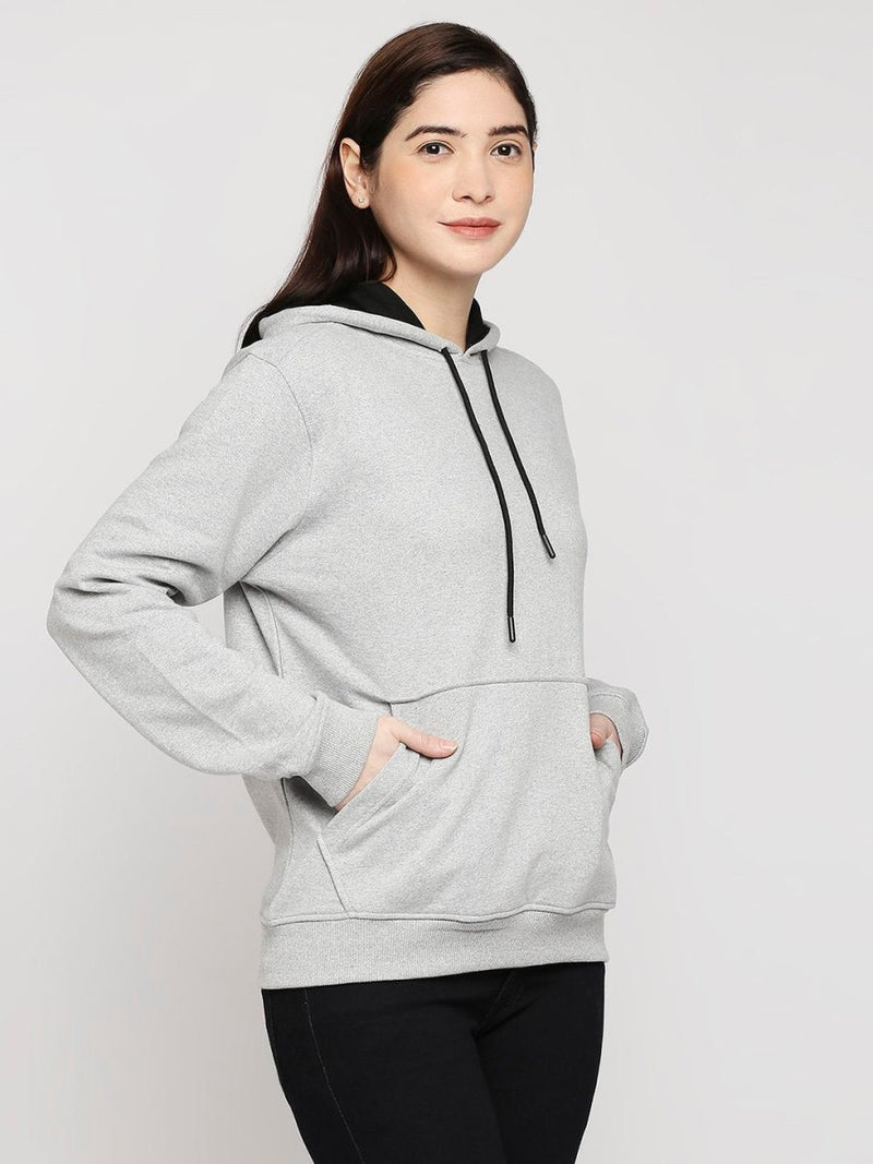 Buy Grey Relaxed Fit Hoodie | Recycled Polyester + Recycled Cotton Blend | Shop Verified Sustainable Products on Brown Living