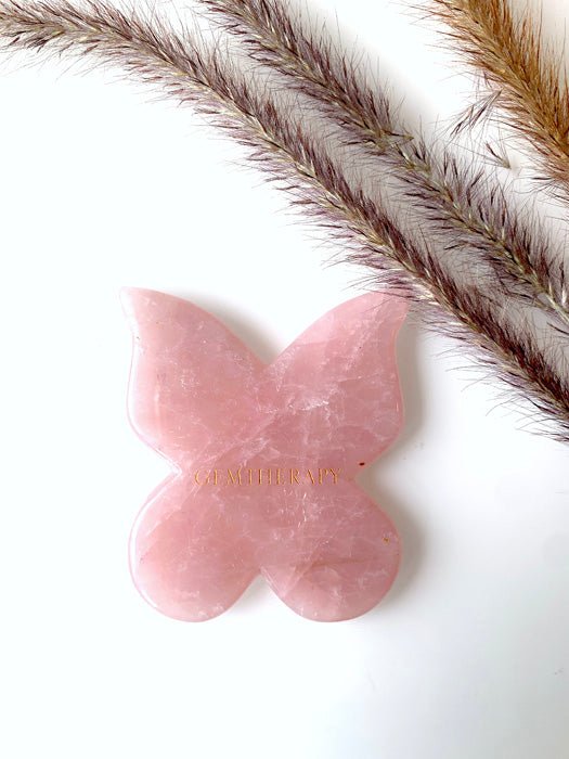 Buy Gua Sha Butterfly - Rose Quartz | Shop Verified Sustainable Products on Brown Living