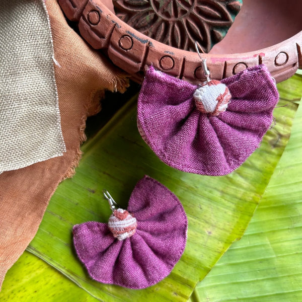 Buy Gulabo - Upcycled Fabric Earrings | Handcrafted by Artisans | Shop Verified Sustainable Womens earrings on Brown Living™