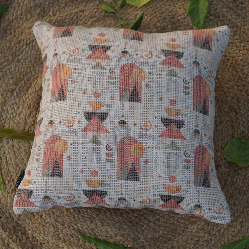 Buy Gypsy Dream Printed Jute Boho Cushion Cover 18X18 inches | Shop Verified Sustainable Covers & Inserts on Brown Living™