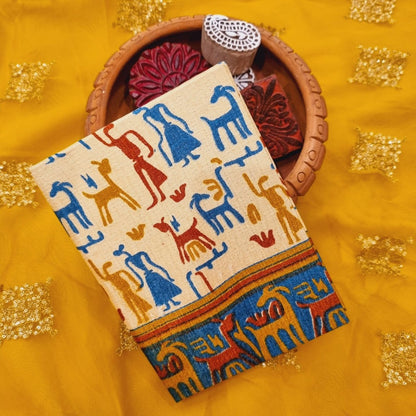Haathi Ghora - Upcycled Handloom Fabric Journal HardBound | Verified Sustainable by Brown Living™