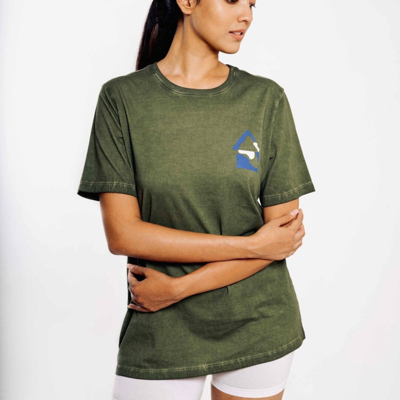 Habitat- 100% Organic Cotton Unisex Tee- Green | Verified Sustainable Womens T-Shirt on Brown Living™