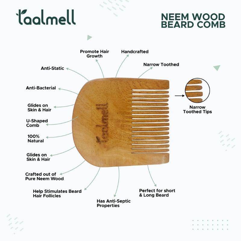 Hair Comb made up of Neemwood, Hair Care for Men's (Pack of 3) | Verified Sustainable by Brown Living™