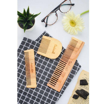 Hair Comb made up of Neemwood, Hair Care for Men's (Pack of 3) | Verified Sustainable by Brown Living™