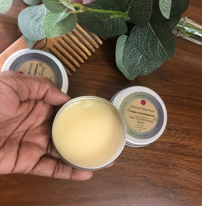 Buy Hair Conditioner Balm- Argan and Bergamot- 25g | Shop Verified Sustainable Products on Brown Living