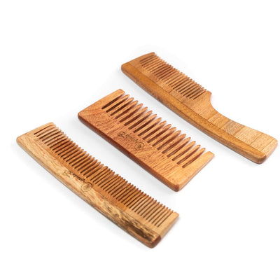Hair Essential - Pack of 3 – Hair Comb on Brown Living™. SKU: neemcomb3. Img 1.