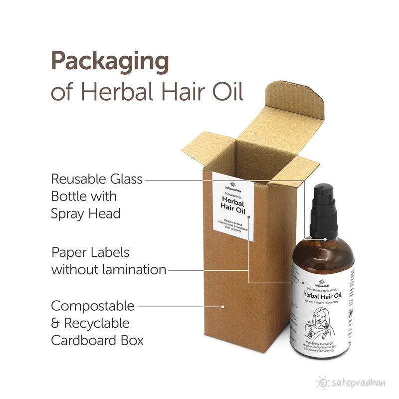 Hair Oil for Growth, Hairfall Control, Grey Care - 100ml | Verified Sustainable Hair Oil on Brown Living™