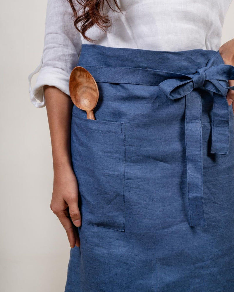 Buy Half Apron in 100% Hemp | Shop Verified Sustainable Kitchen Linens on Brown Living™