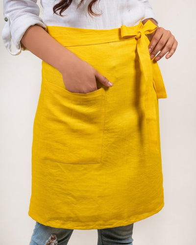 Half Apron in 100% Hemp – Kitchen Linens on Brown Living™. SKU: UC - 113 / HHA_L. Img 10.