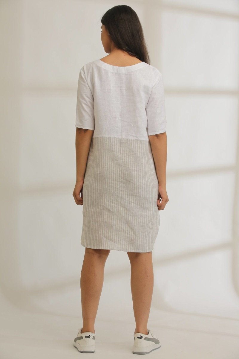 Buy Half-N-Half Striped Hemp Dress | Shop Verified Sustainable Products on Brown Living