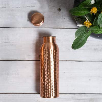 Hammered copper bottle | Verified Sustainable by Brown Living™