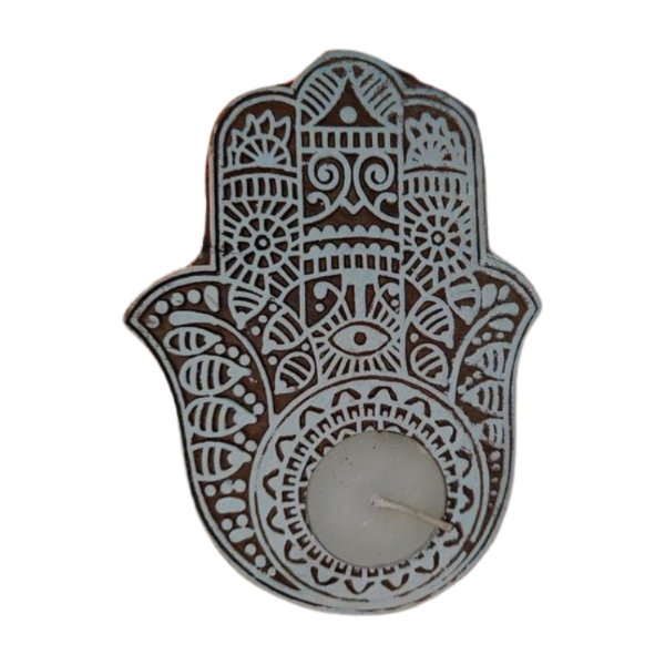 Hamsa hand tea light holder (set of 2) | Verified Sustainable by Brown Living™