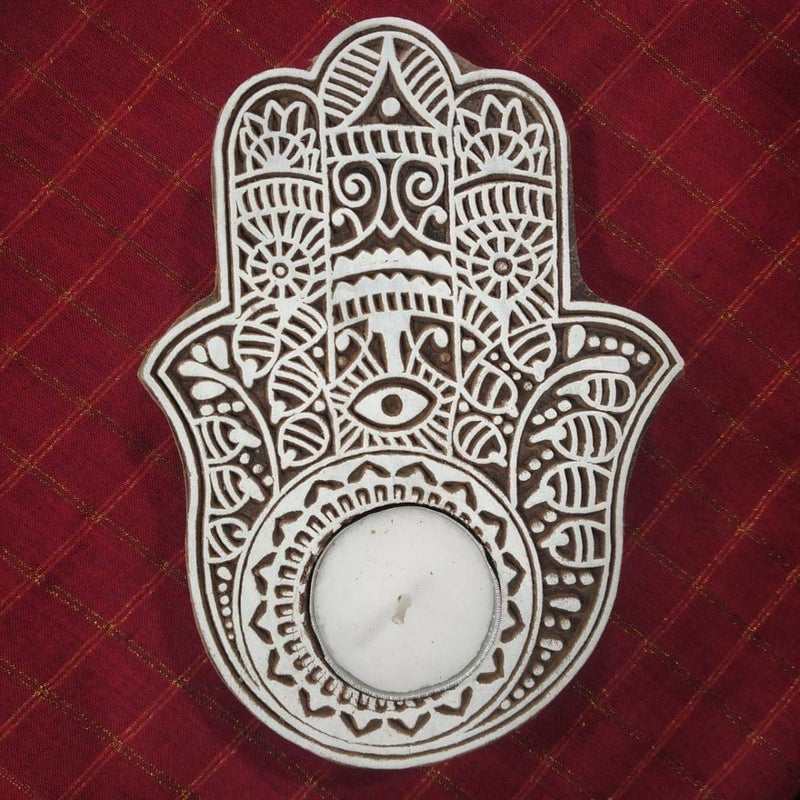 Buy Hand-Carved Wooden Candle Diyas | Shop Verified Sustainable Pooja Needs on Brown Living™