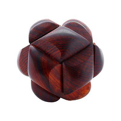 Handcrafted Wooden Jigsaw 3D Soccer Ball Brain Teaser Puzzle | Verified Sustainable by Brown Living™