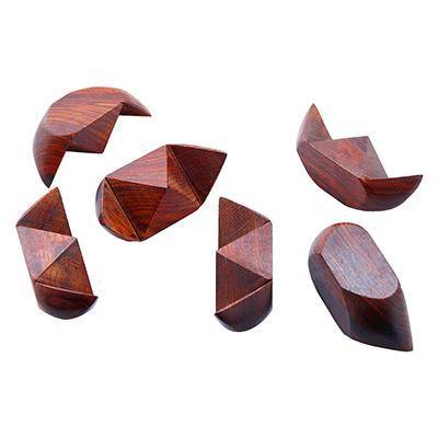 Handcrafted Wooden Jigsaw 3D Soccer Ball Brain Teaser Puzzle | Verified Sustainable by Brown Living™