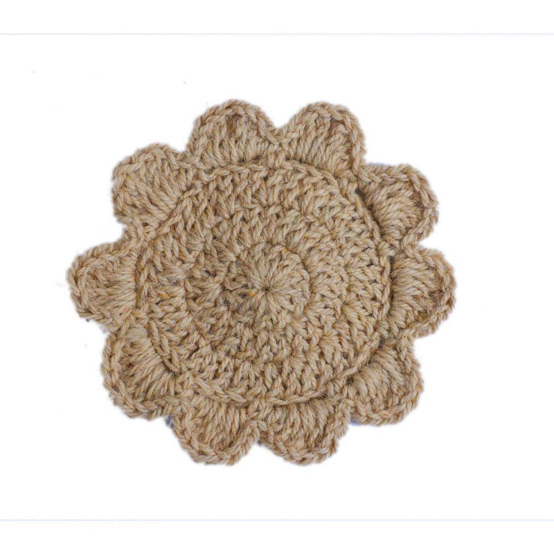 Buy Hand Crocheted Coasters Pure Himalayan Wool | Shop Verified Sustainable Table Essentials on Brown Living™