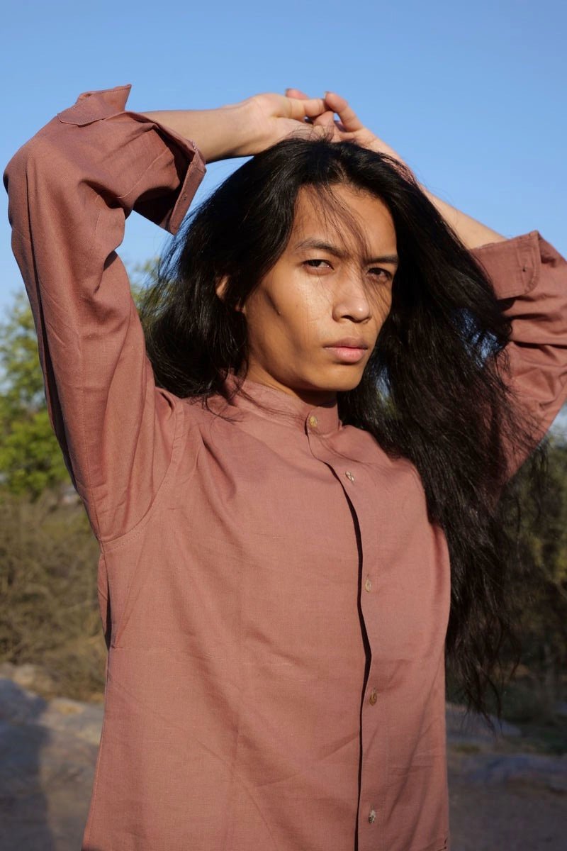 Buy Hand Dyed Unisex Full Sleeves Shirt | Shop Verified Sustainable Mens Shirt on Brown Living™