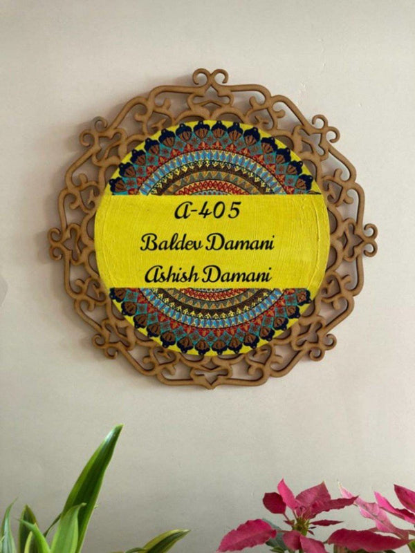 Buy Hand Painted Name Plate | Shop Verified Sustainable Decor & Artefacts on Brown Living™