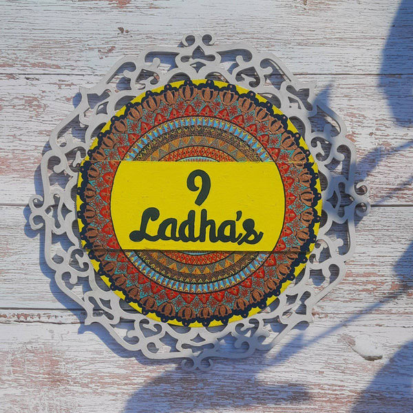 Buy Hand Painted Nameplate | Shop Verified Sustainable Wall Decor on Brown Living™