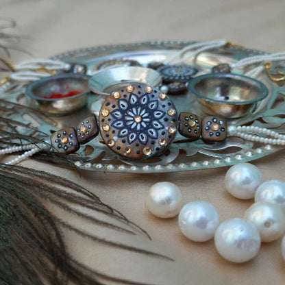 Hand painted pearl shell rakhi | Verified Sustainable by Brown Living™