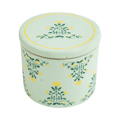 Hand Painted Terracotta Candle with Lid – Candles & Fragrances on Brown Living™. SKU: CN092B. Img 2.