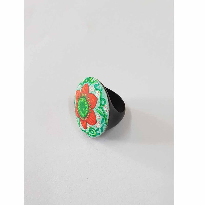 Hand Painted Wooden Ring | Verified Sustainable by Brown Living™