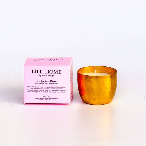 Buy Hand Poured Brass Riona Candle Single Votive | Shop Verified Sustainable Candles & Fragrances on Brown Living™