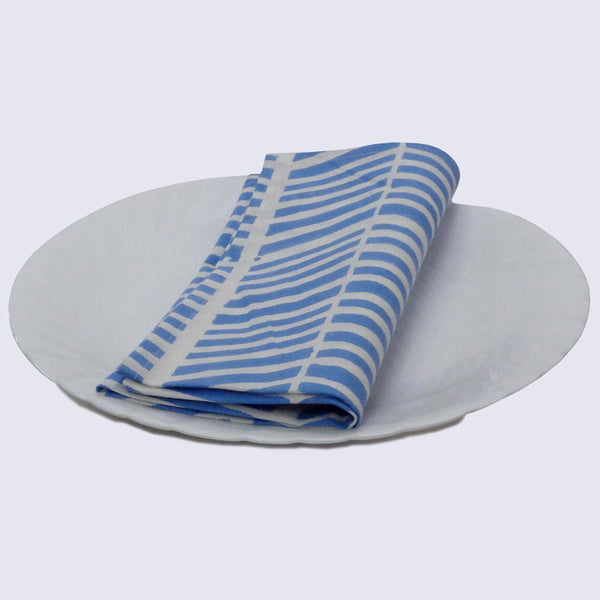 Buy Handblock Napkin Set of 4 | Blue | Shop Verified Sustainable Table Essentials on Brown Living™