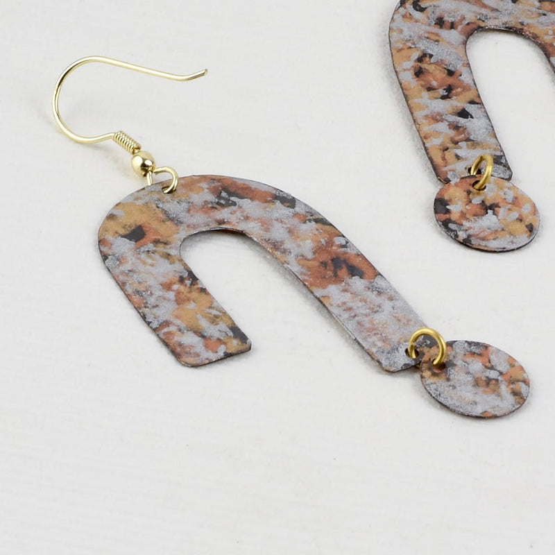 Buy Handcrafted Brass Copper Shaded Earrings | Shop Verified Sustainable Products on Brown Living