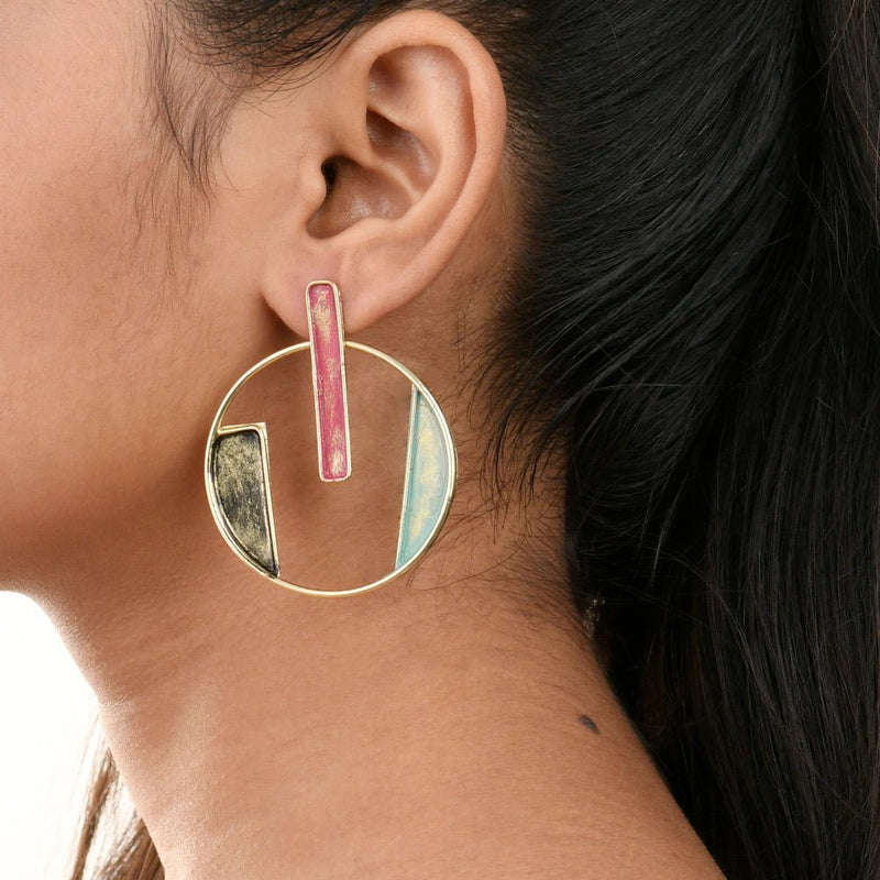 Buy Handcrafted Brass Stud Earring | Shop Verified Sustainable Products on Brown Living