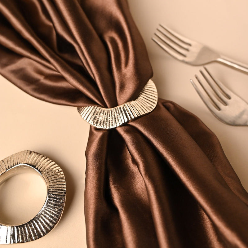 Handcrafted Gehna Napkin Rings | Brass Table Decor | Verified Sustainable Table Decor on Brown Living™