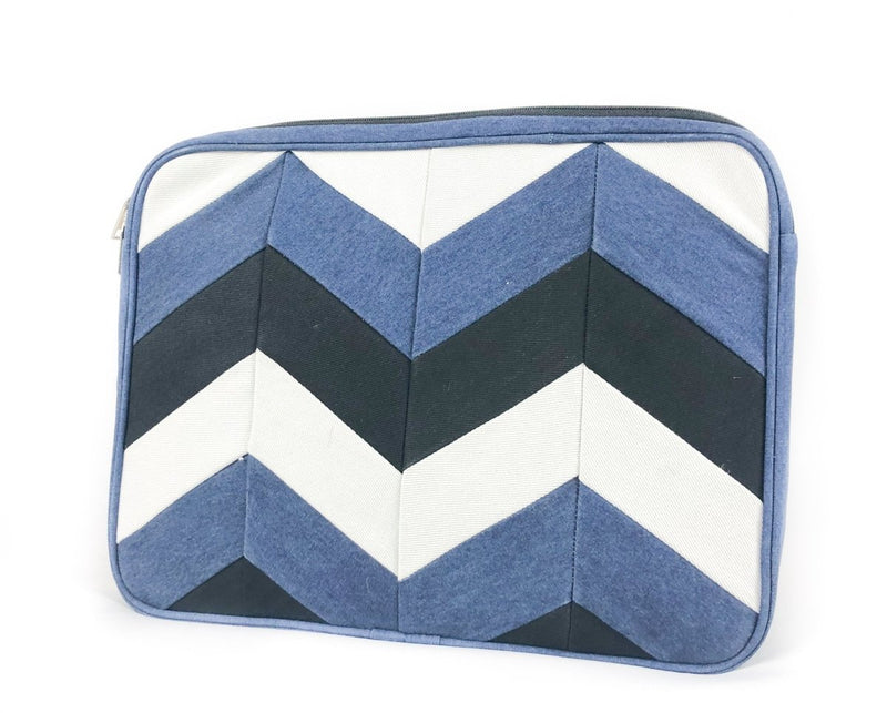 Buy Handcrafted Laptop Sleeve - Chevron Patchwork | Shop Verified Sustainable Products on Brown Living