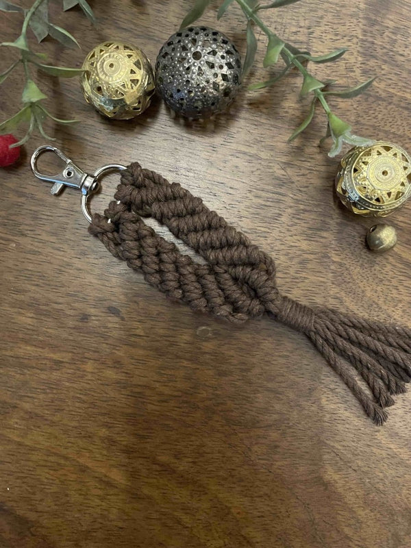 Buy Handcrafted Macrame Key Holder | Shop Verified Sustainable Travel Accessories on Brown Living™